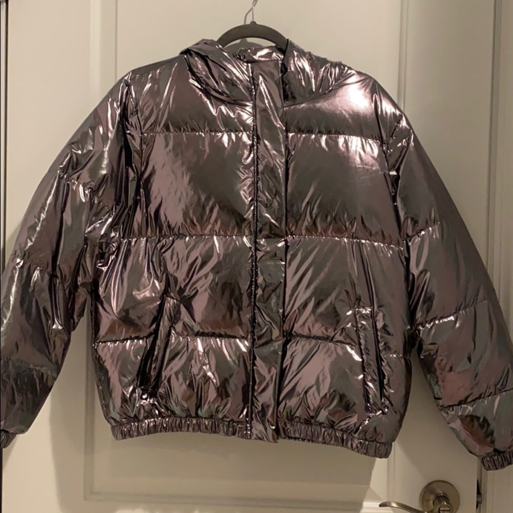 BRAND NEW WITH TAGS! Alice+Olivia Metallic Puffer
